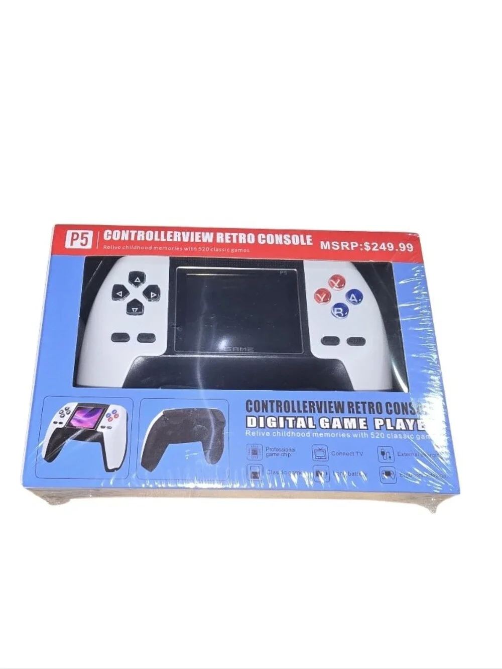 P5 ControllerView Retro Console Handheld - White